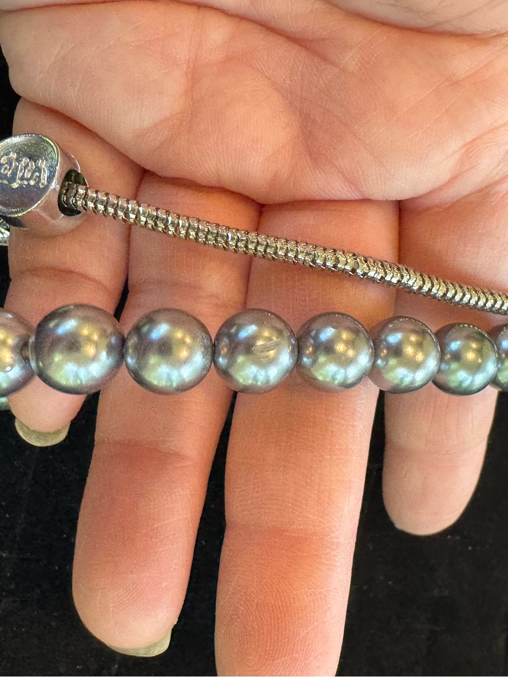 Mixed Beaded Bracelet Lot Natural Stone Lava Howlite Silver Tone Boho Jewelry